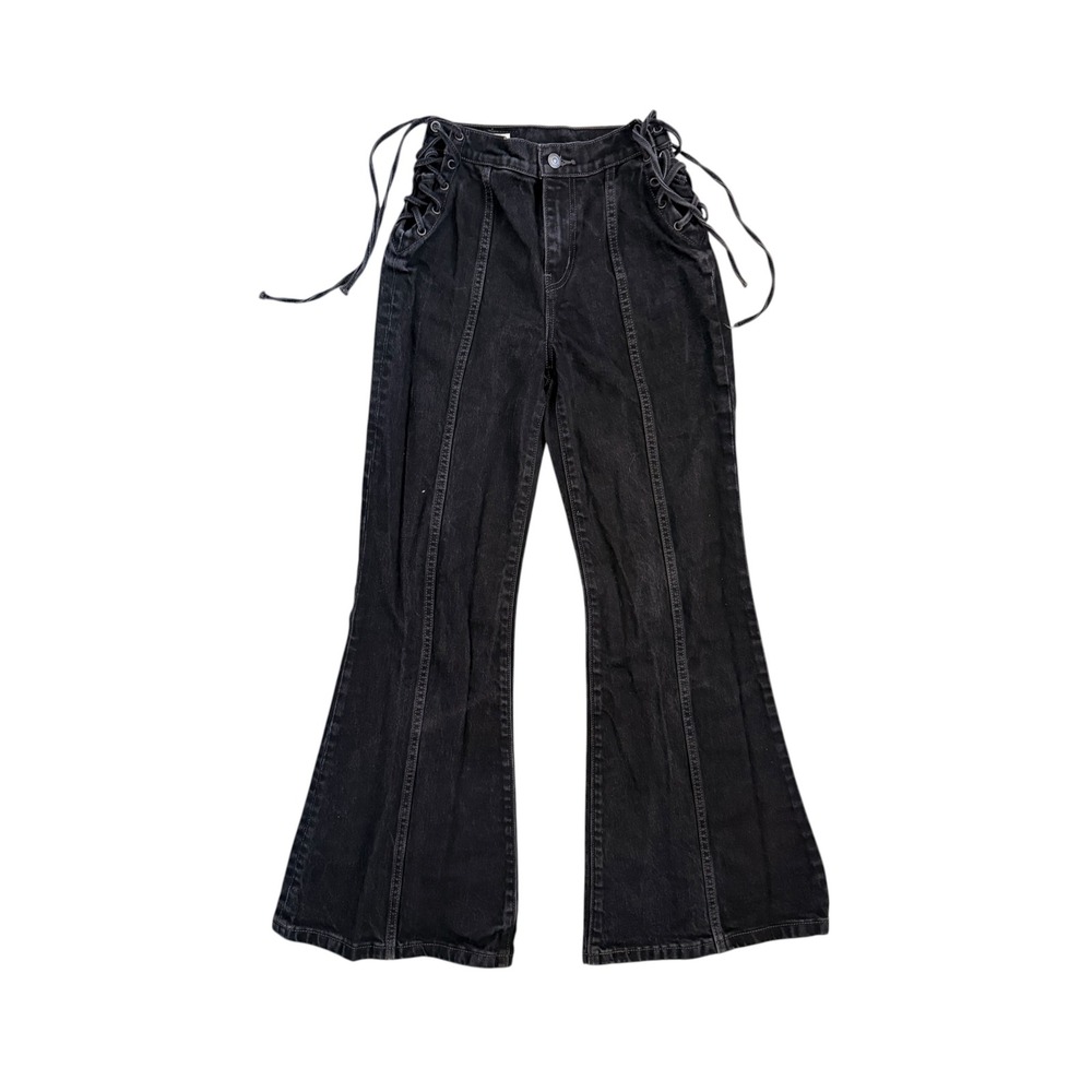 Levis x Barbie Ferreira Lace Up Flare Jeans Washed Black 27 A6422-0000